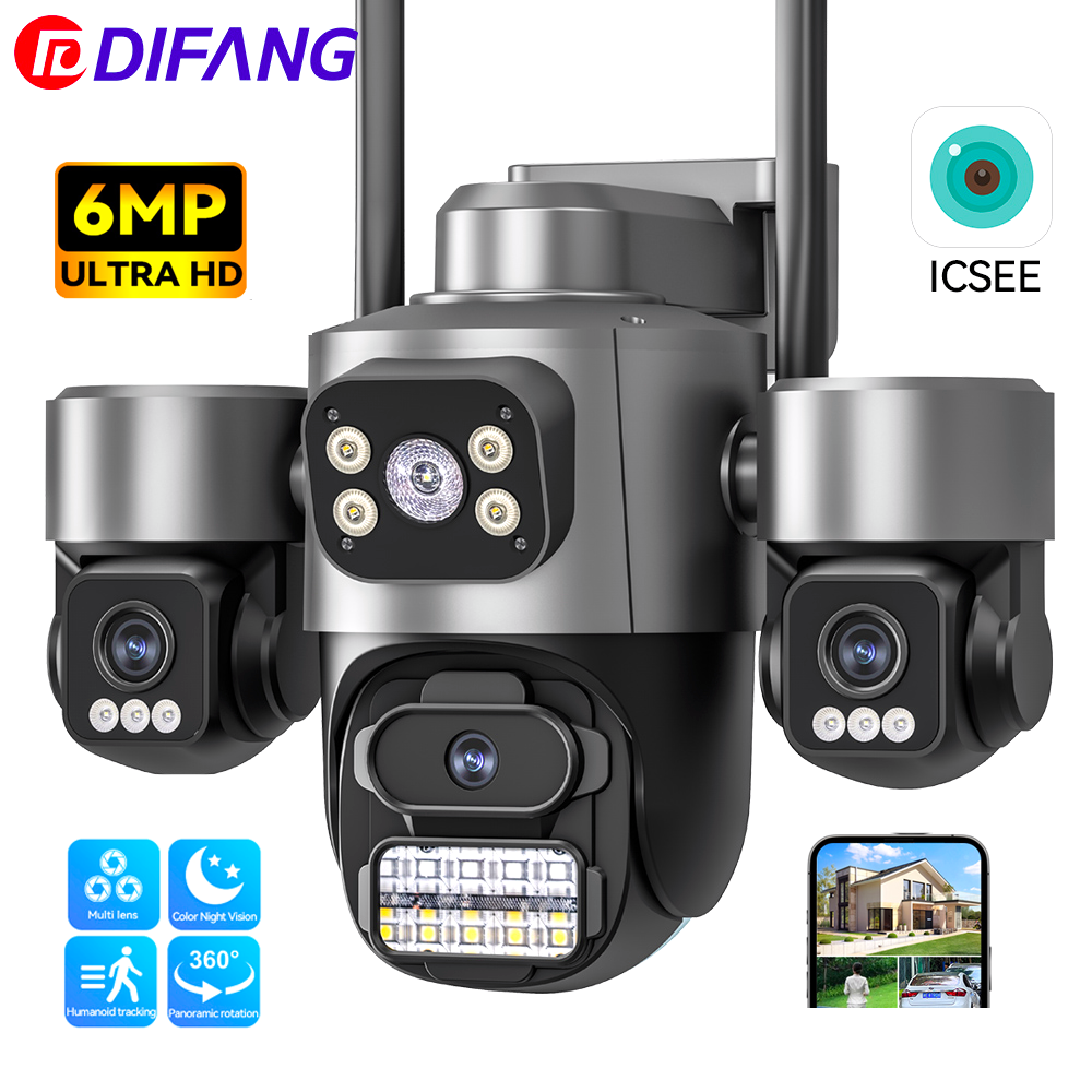 Triple Lens WiFi Security Camera System