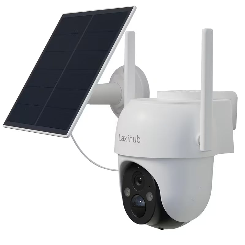 Laxihub GO2T 3MP Solar PTZ Wireless Security Camera – AI Human Detection & Full Color Night Vision