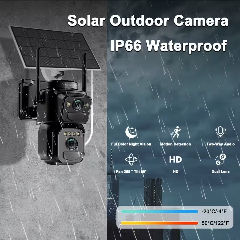 QW8 4G Dual Lens Solar Camera